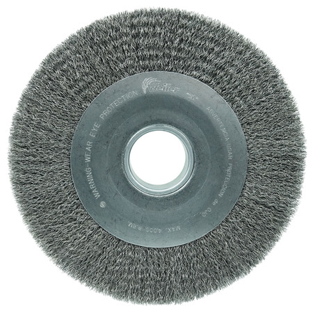 WEILER 10" Wide Face Crimped Wire Wheel .0118" Steel Fill 2" Arbor Hole 3190